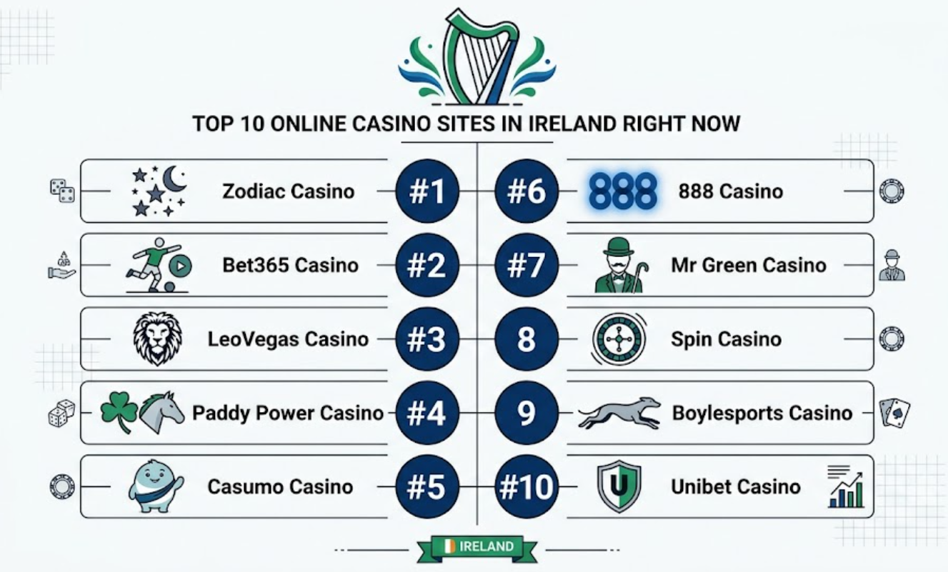Top 10 online casino sites in Ireland right now